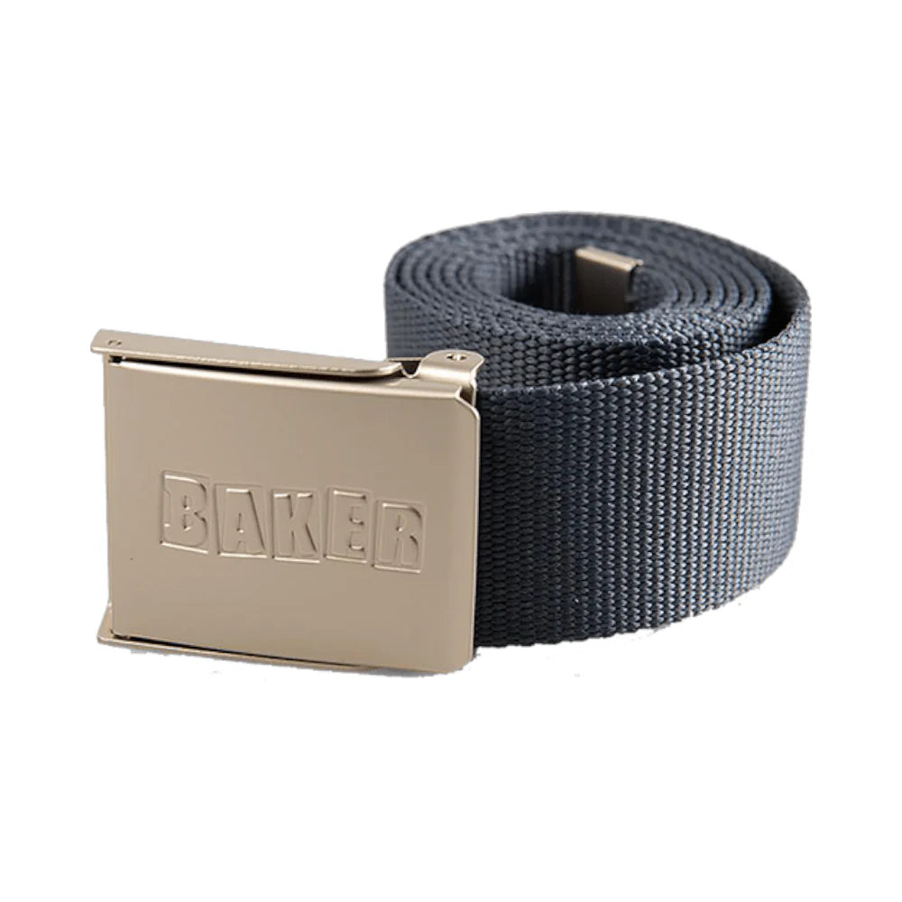 Baker Logo Navy Web Belt